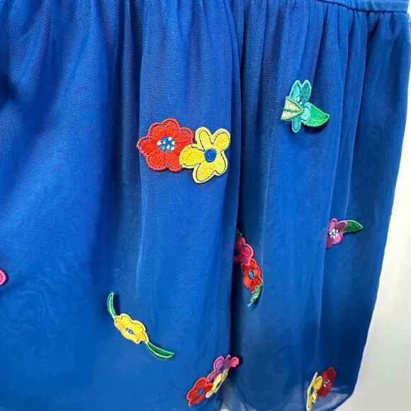 Hanna Andersson Blue Chasing Summer Dress Soft Tulle 130cm US 8 Kids - Picture 3 of 7